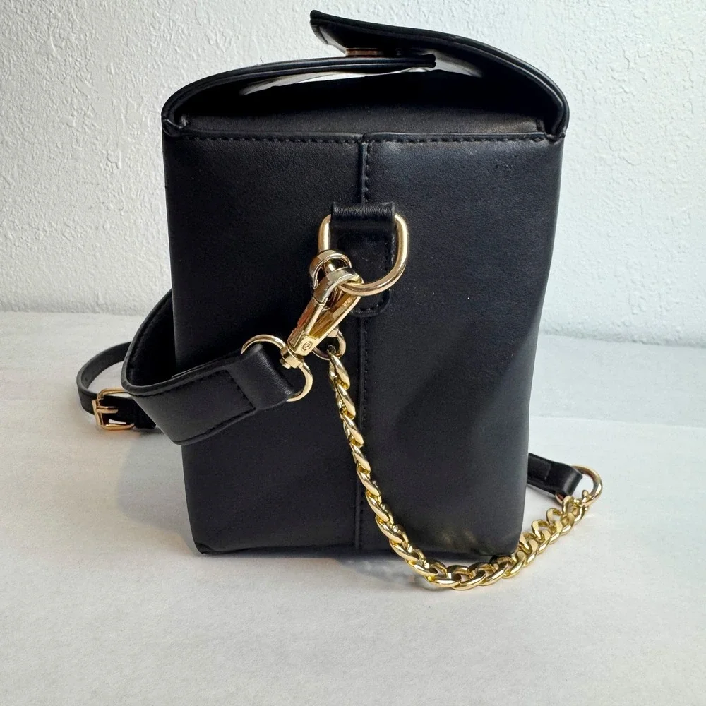 Black Chinese Takeout Box Crossbody Bag Red Pagoda Thank You Novelty Purse - Picture 2 of 9